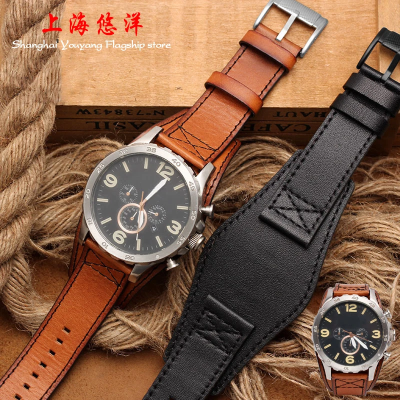 Ремешок из натуральной кожи высокого качества для fossil JR1401 и PAM111 22/24 мм | Наручные