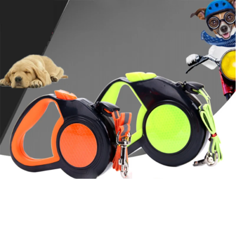 

3/5/8M Retractable Dog Leash Nylon Extending Walking Traction Rope Belt Reflective Automatic Running Leash Tape for Pet Products