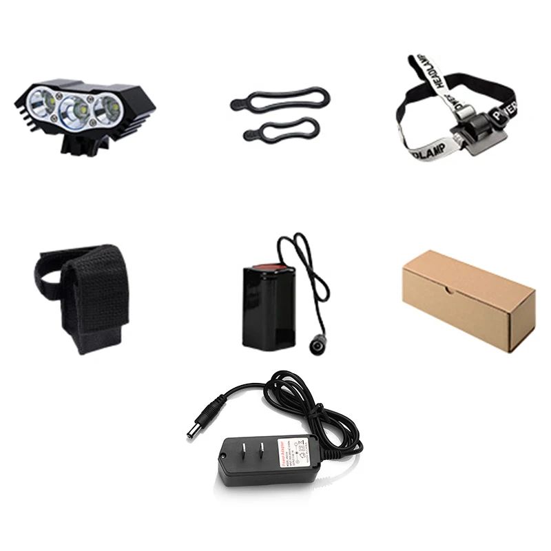 buy Bicycle Lamp Head Bicycle Head Light Lamp Head American Standard Interface Front Light Night Riding Lighting Equipment(Us Plug