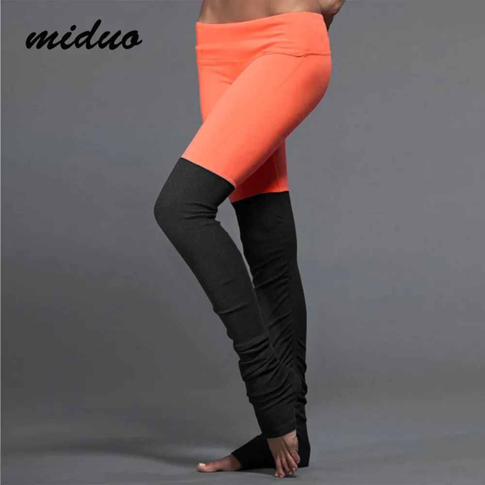 

Stitching Candy Color Sports Yoga Pants Tight Elastic Foot Pedal Dance Pants Female High Quality Dance Yoga Trousers Leggings