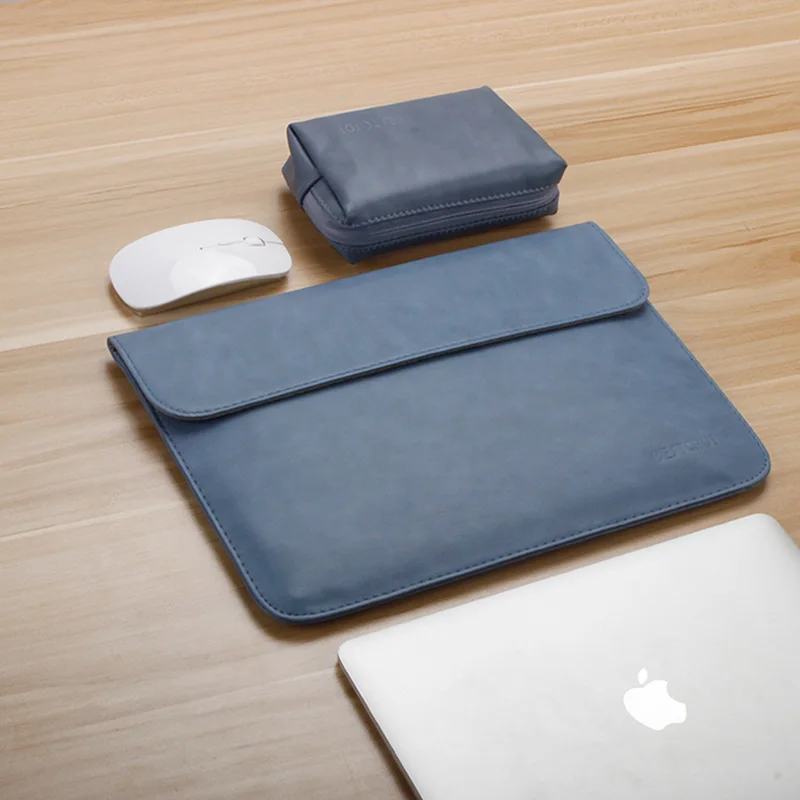 New Laptop Case 13 14 Sleeve for Dell Asus Toshiba Lenovo Hp Acer 13.3 Notebook Bag Pu Leather Waterproof Women Men 12 14.1 Bags