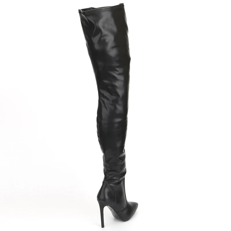 genou Noir Longues Verni Aiguilles Black Grande Shiny Matt Talons Fermeture Taille Laqué black Bottes the Glissière Haute À Over Sexy Cuisse Pleine 3646 Jialuowei hstrQd