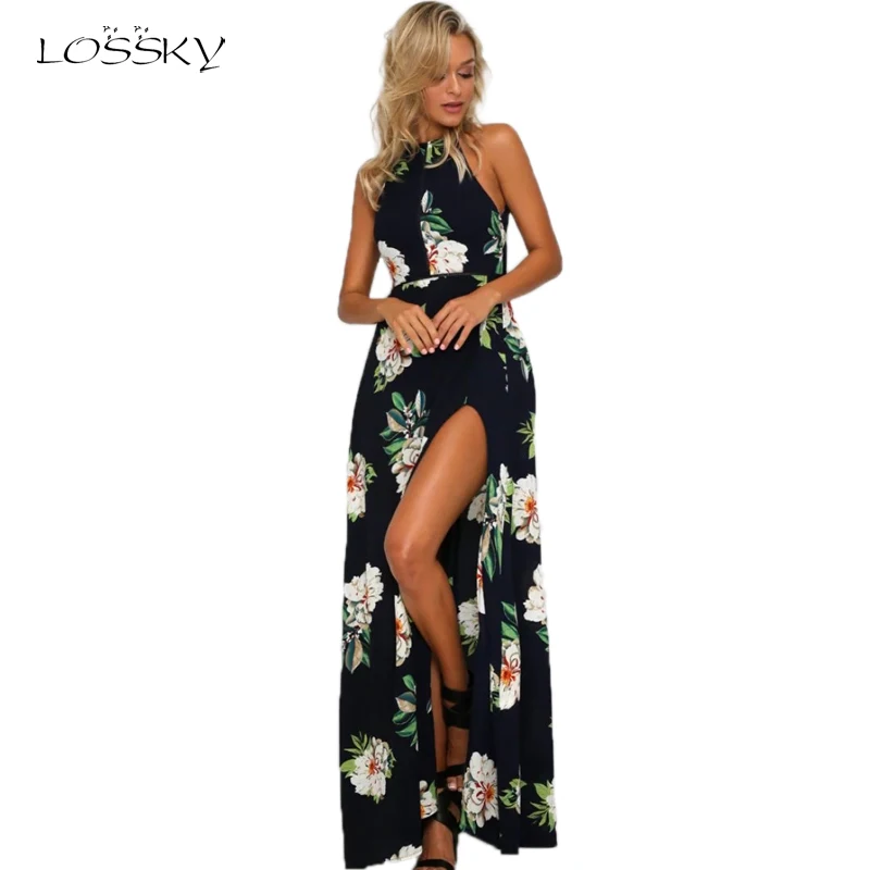 Women Dress Flowy Hot Floral Strapless 1