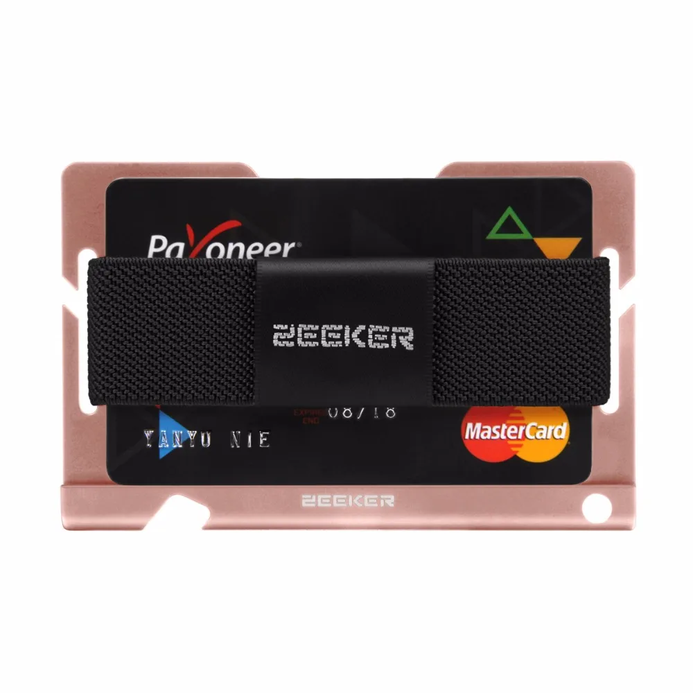 ZEEKER кредитная карта, RFID держатель Протектор алюминиевый Кредитная карта кошелек Тонкий металлический Кредитная карта чехол для женщин или мужчин