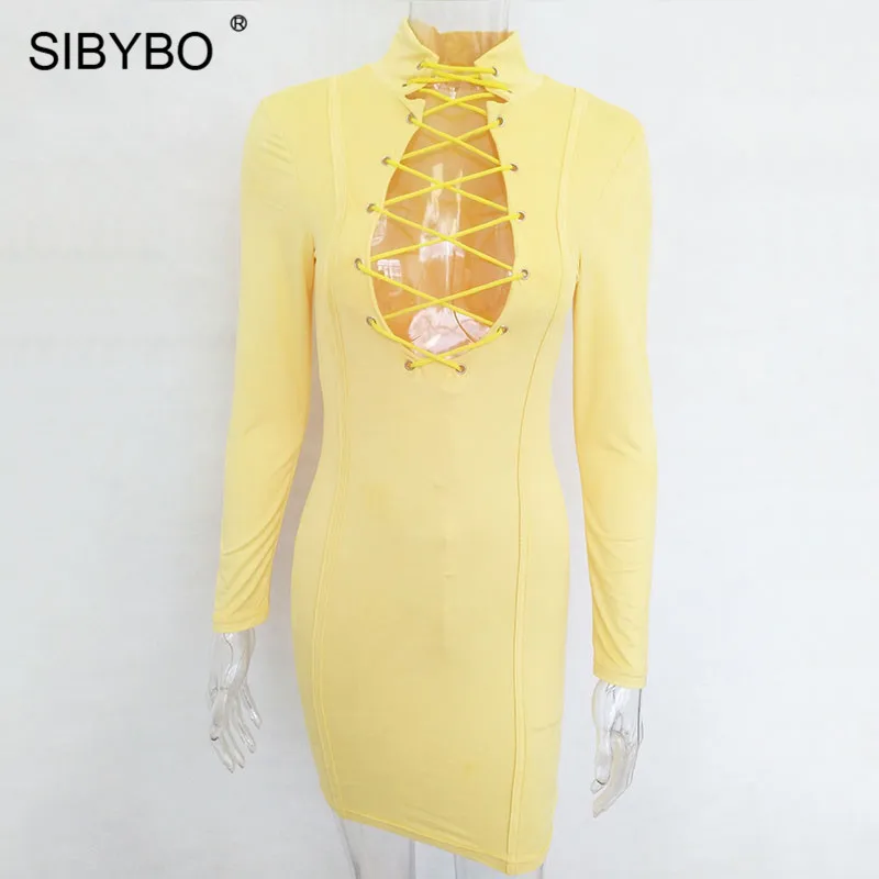 Sibybo-Hollow-Out-Lace-Up-Sheath-Mini-Dress-Long-Sleeve-Turtleneck-Bandage-Autumn-Winter-Dress-Women (5)