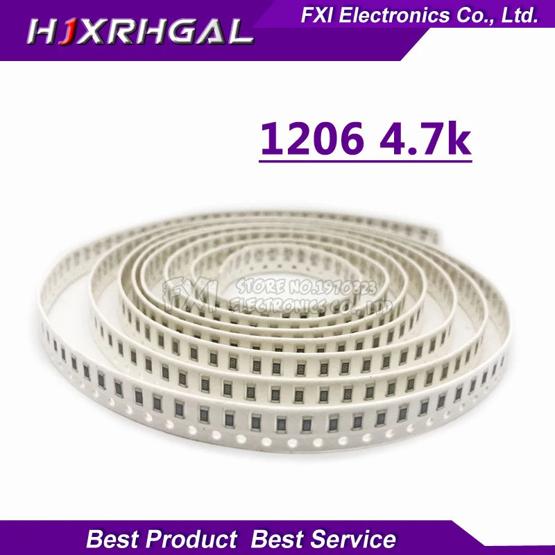 

100PCS 1206-4.7K 1206 SMD Resistor 4.7K ohm chip resistor 0.25W 1/4W 4K7 472 new original