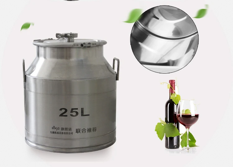 

High quality shrink 25L necking, 304/316 stainless steel barrel, beer fermentation tanks, fermenter, brewed wine fermenters