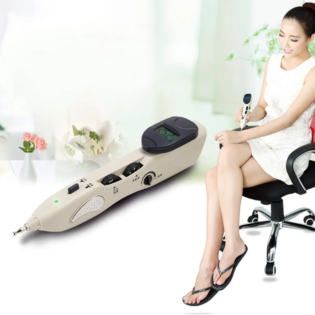 LCD Electronic Acupuncture Massager Meridian Pen Health Care Monitor Electric Meridians Laser Acupuncture Magnet Therapy LCD Electronic Acupuncture Massager Meridian Pen Health Care Monitor Electric Meridians Laser Acupuncture Magnet Therapy