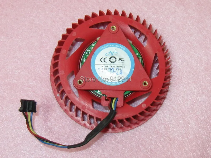 

FD9238H12S 75mm Video Card Cooler Fan Replacement 37mm 12V 0.8A 4Wire 4Pin for ATI Radeon HD4870 HD4890 HD6850 HD6970