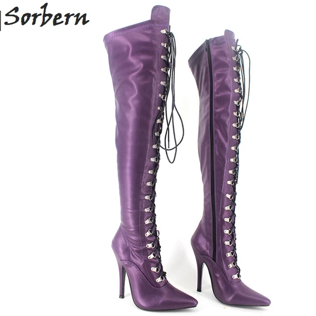 Buy Sorbern Sexy Black 12cm High Heel Boots Pointed