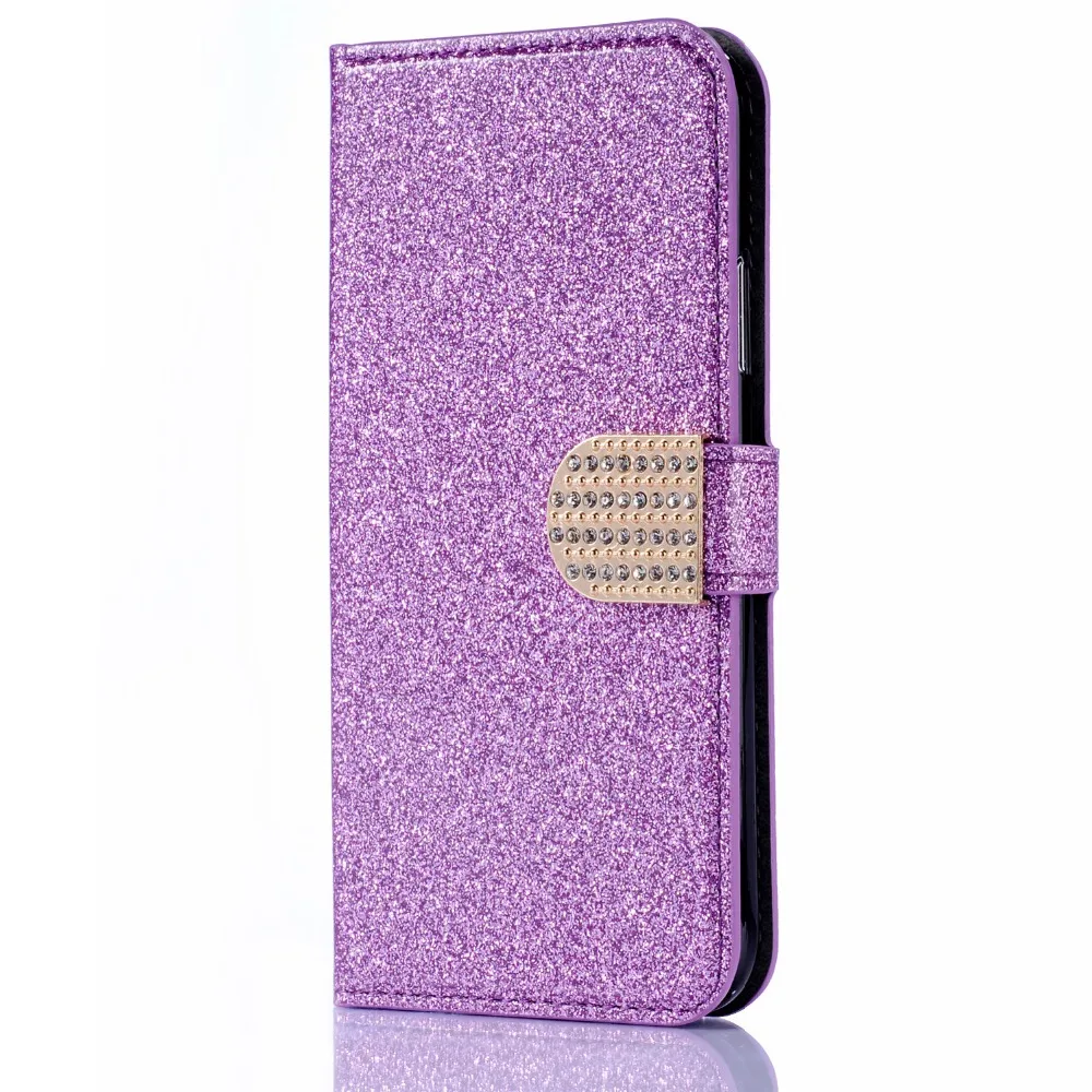 

Fashion Bling Diamond Buckle Card Slot Wallet Flip Glitter Leather Case For Samsung Galaxy S5 S7 S6 Edge S8 Plus Note 8 Note8