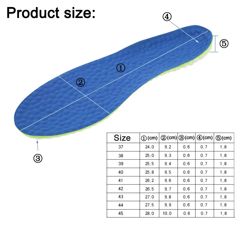 

1Pair E-TPU Popcorn Insoles High Elasticity Shock Absorption Shoes Pads C55K Sale