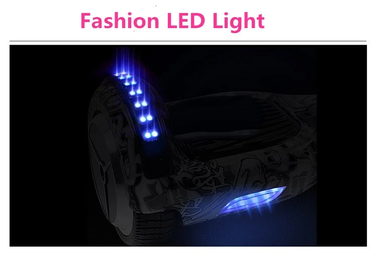 No Tax Chrome Hoverboard 6.5 Inch Self Balance Scooter Bluetooth Electric Scooters LED Light 2 Wheels Skateboard with Carry Bag (7)