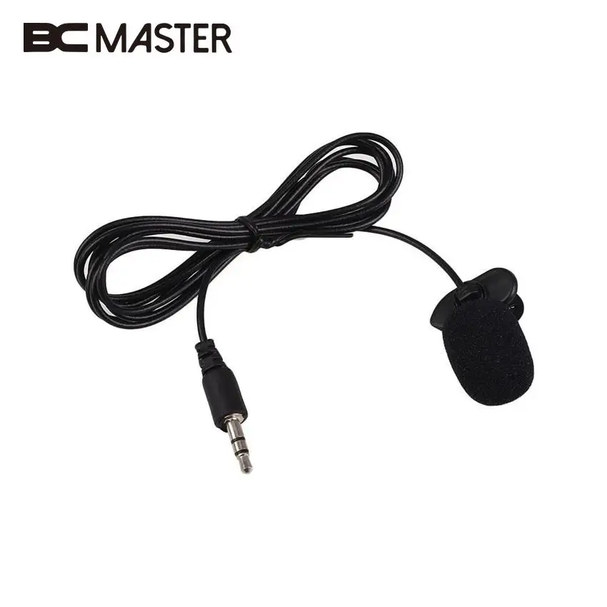 

BCMaster Tie Clip On Wired Microphone Mic for iPhone Samsung Smartphone Recording PC Laptop 3.5mm Jack Black