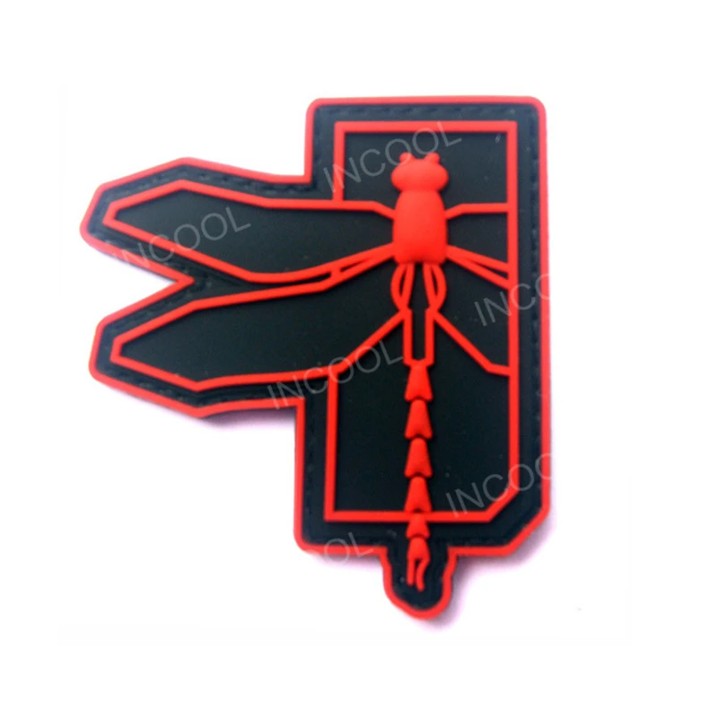

3D PVC Patch Dragonfly Patch Military Hook Back Morale Patches Tactical Emblem Applique Rubber Badges For Clothing Backpack Bags