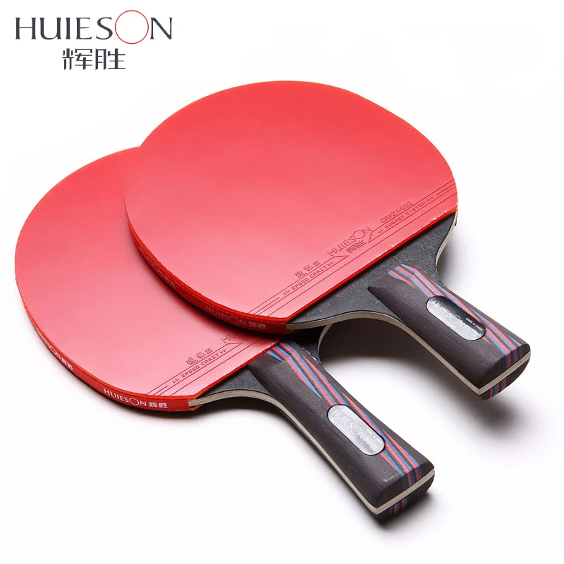 Huieson Carbon Fiber Table Tennis Racket Double Face Pimples-in Racket Rubber Table Tennis Bat with Bag Top Recommended