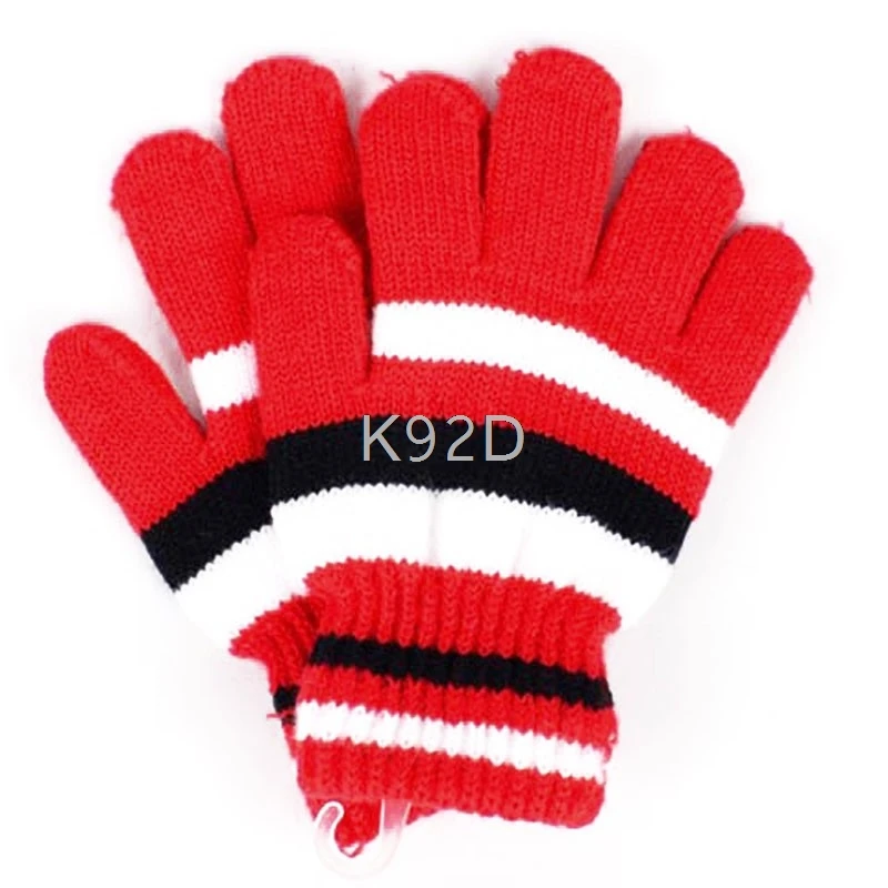 Детские Волшебные эластичные варежки для девочек и мальчиков, вязаные перчатки, зимние теплые N09