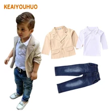 Одежда для детей от 2 до 8 лет Новинка года; комплект детской одежды из 3 предметов для мальчиков; куртка; футболка; Брюки Модный спортивный костюм из 3 предметов