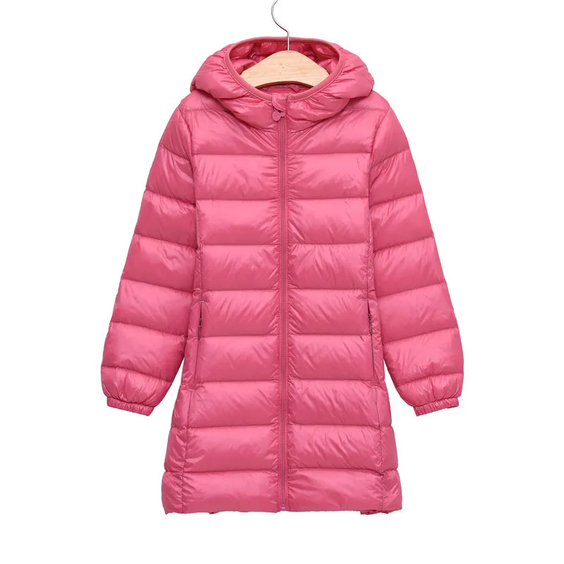 

Child Girl Winter Jackets For Girls Children's Autumn Winter Coat Clothing Kid Hooded Thin Down Jacket Parka Long Style 4-14Year