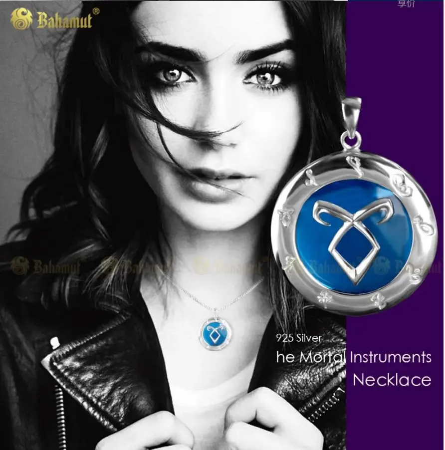 

The Mortal Instruments: City of Bones Angelic Power S925 Sliver Necklace Pendant Sliver Jewelry With Gift Box High Quality