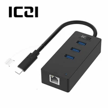 ICZI USB C концентратор внешний 3* USB 3,0 порты с 1000 м RJ45 адаптер супер скорость для Macbook Pro samsung S10 9 8 PC ноутбук