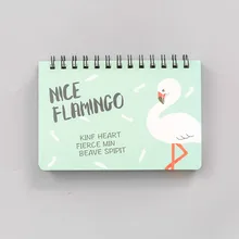 Еженедельный планировщик фламинго, мультипликационные животные Kawaii спиральный Ежедневник для учебы