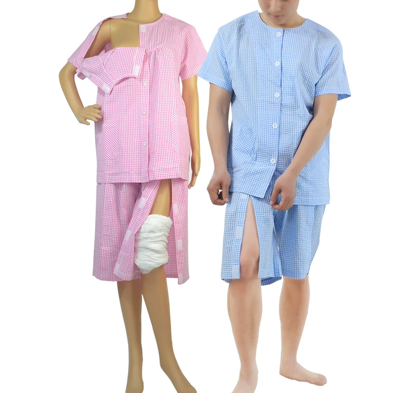 

suited hot weather wear hospital gown , Bedridden Patients，Suit for bedridden patients, postoperative , elderly, fracture patien