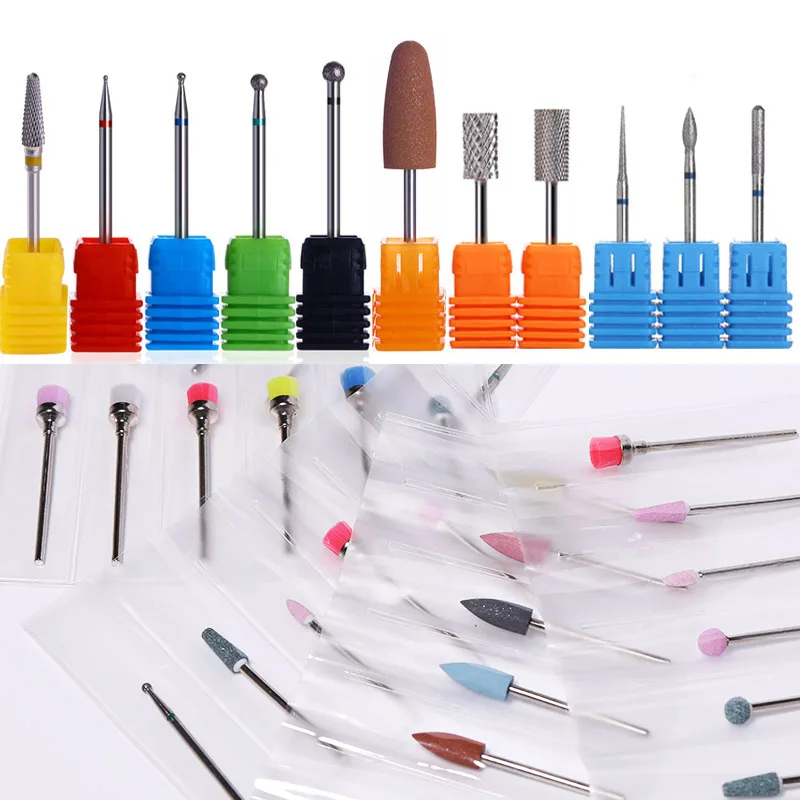 

Milling Cutter 6pcs/1pc Nail Drill Bits Cuticle Cutter Nail Files Electric File Grinding Buffer Nail art UV Gel Remove Tool