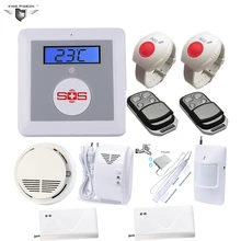 GSM сигнализация и SOS Вызов Беспроводная сигнализация о вторжении системы старшие телекоммуникационные системы с PIR датчик газа дверной контакт K3I комплект