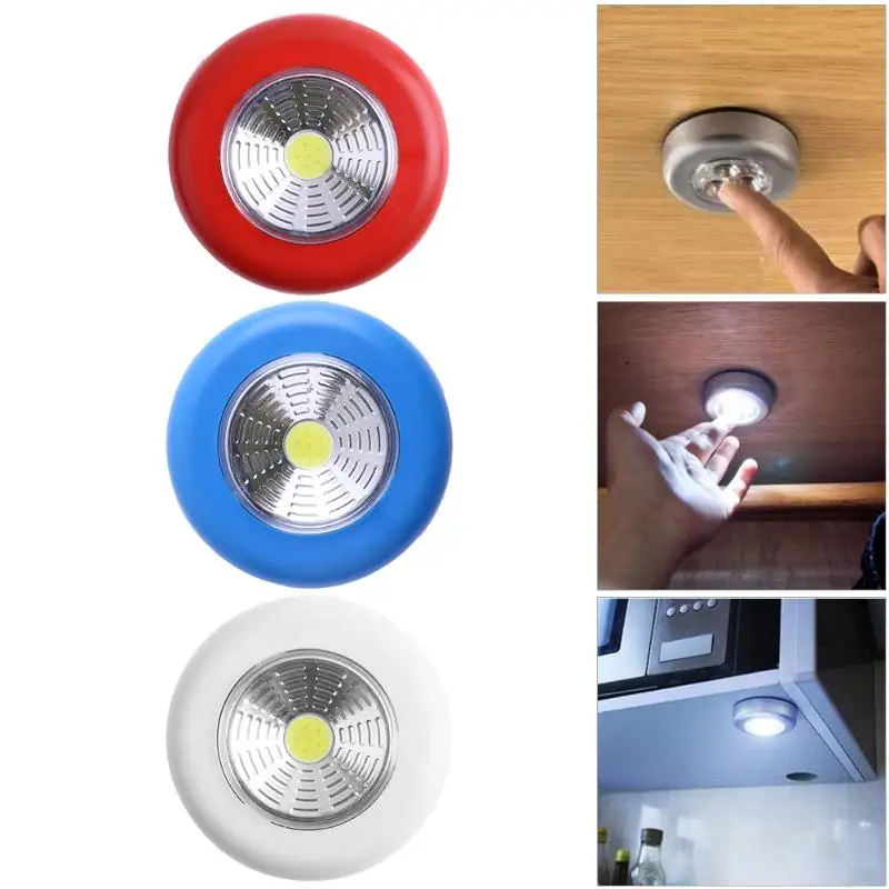 Simple Multi function LED COB Touch Lamp Wall Push Night Light Car