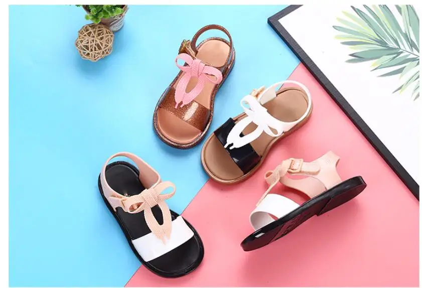 Новинка года; Летняя мини-обувь Melissa Jelly; Нескользящие Детские пляжные сандалии для девочек; детская обувь; мягкие сандалии