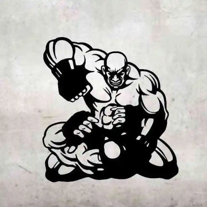 Боксерские настенные стикеры Kick Boxer Play перчатки Бесплатные боевые плакаты