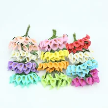 12 шт. пенопластовый цветок лилии каллы недорогие искусственные цветы для дома Свадебные украшения diy Подарочная коробка Скрапбукинг Рождественский венок