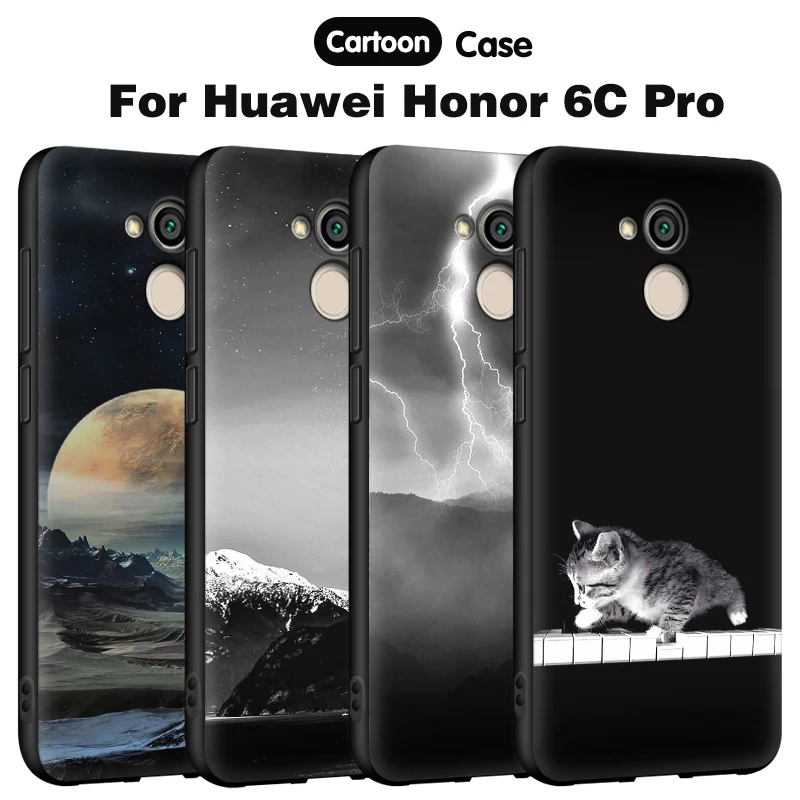 Силиконовый чехол EiiMoo для Huawei Honor 6C Pro 5 2 дюйма с 3D рисунком мягкая задняя крышка