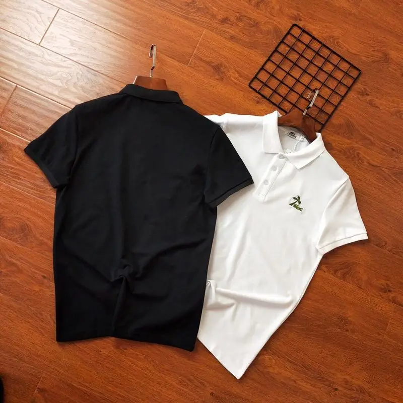 Classic Running Shirts Men Summer Breathable Shirt Men's Sportswear Comfort White Black Stand Collar Male Slim Clothing