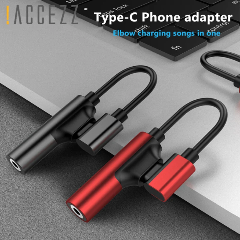! USB Type C AUX адаптер ACCEZZ быстрая зарядка для Xiaomi Mi 6 5 Huawei Mate 10 Pro 3 мм разъем наушников