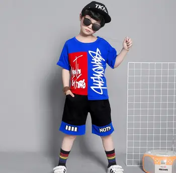 

Boys'Short Sleeve Suit 2019 New Summer Dress Kids' Sports Two Kids'Summer Style Handsome Children's Clothing