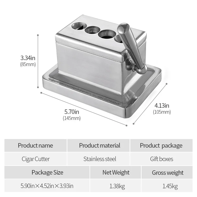 Сигары резак Krupp нержавеющая сталь 4 отверстия сигары резак V цилиндр ножницы Роскошные сигары ножницы CC-622