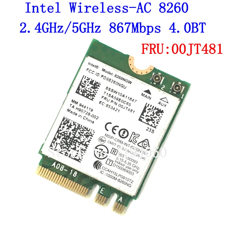 hjælpemotor Turbulens katalog IBM Lenovo Dual Band For Intel Wireless-AC 8260 8260NGW NGFF M.2 802.11ac  867Mbps WIFI Bluetooth 4.2 Wlan Card 00JT481 - AliExpress