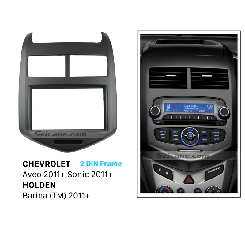 Seicane Dash стерео панель комплект 2DIN Автомобильная Радио Рамка фасции Для 2011+ Chevrolet Aveo DVD плеер Лицевая панель Установка отделка рамка