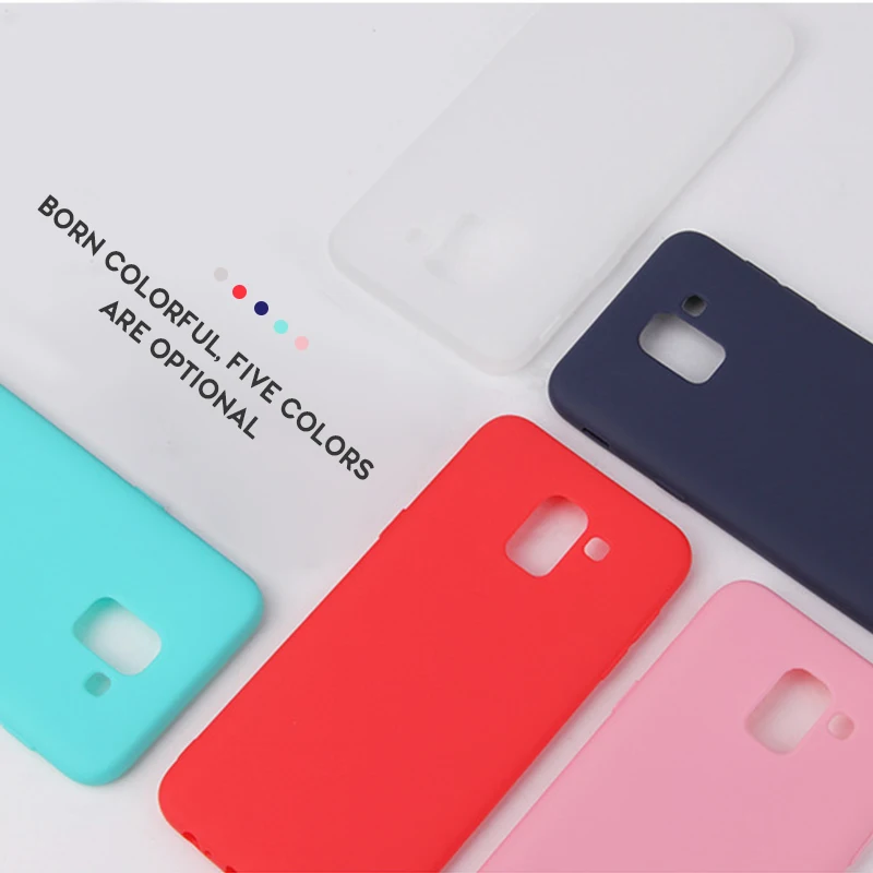 Силиконовый защитный чехол для Samsung J6 Plus J 6 2018 + задняя крышка Galaxy J6Plus J610 J610F