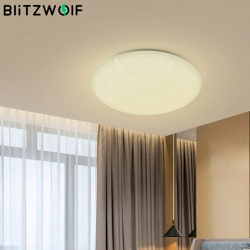Baratos Blitzwolf BW LT20 24W AC100 240V inteligente LED de techo montaje de luz WiFi APP Control remoto trabajar con Amazon Echo para google