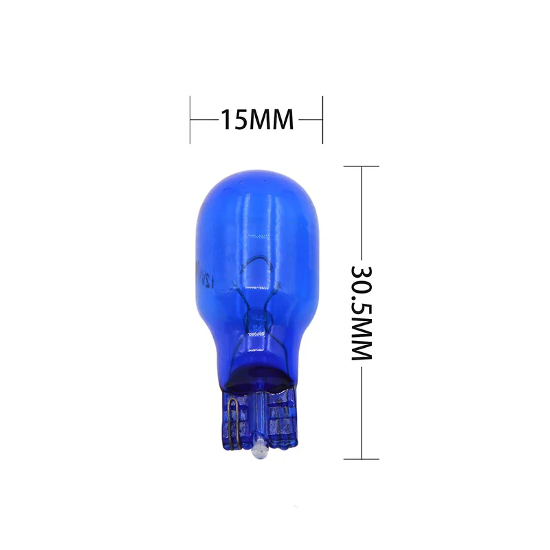 LYMOYO 2 шт автомобиль T15 W16W 12 в 16 Вт 5000k Sidelight Автомобильная галогеновая лампа предупреждающие огни авто натуральное стекло синий супер теплый белый