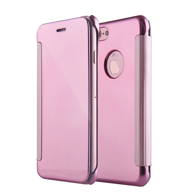 JM Rose Gold GonoRack зеркальная поверхность откидная задняя крышка чехол для iPhone 7 7 Plus Аксессуары для телефонов Чехол для iPhone 5 5S SE 6 6s Plus чехол - Цвет: JM Rose Gold