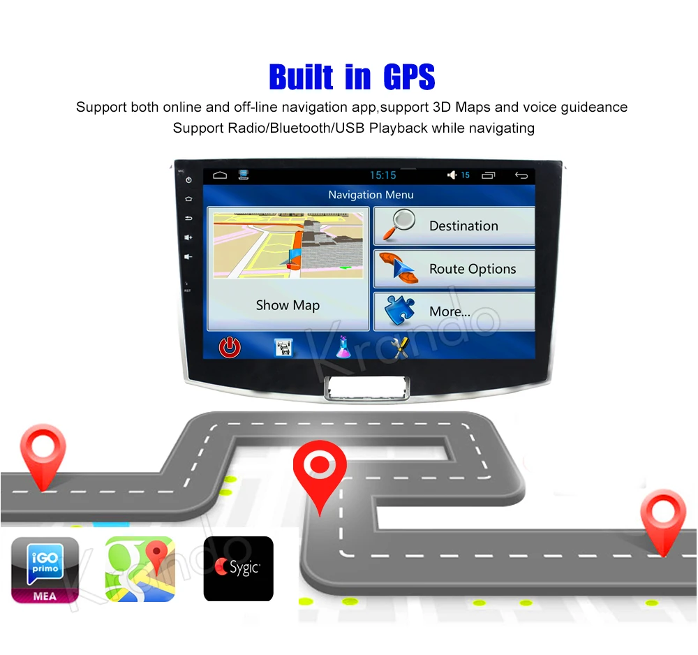 Cheap Krando Android 8.1 10.1" Big Screen Full touch car Multimedia system radio player for VW MAGOTAN /CC 2012-2015 video gps BT wifi 2