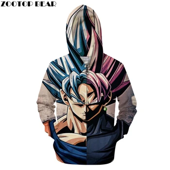 

Dragon Ball 3D Zipper Hoodie Men Zip Hoody Goku Tracksuit Anime Sweatshirt Groot Coat Streatwear Pullover Drop Ship ZOOTOP BEAR