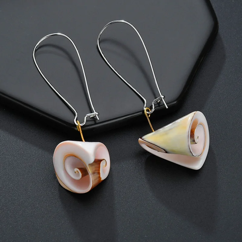 

New Long Maxi Shell Drop Earrings Women Beach Spring Summer Statement Dangle Earring Female Wedding Hanging Jewelry