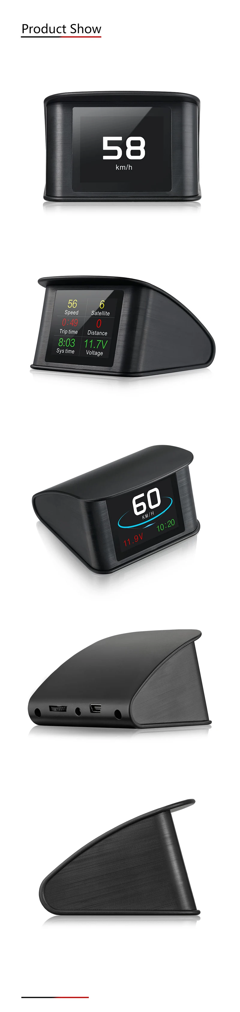 Новейший автомобильный HUD gps дисплей Автомобильный проектор цифровой спидометр датчик расхода топлива диагностический инструмент