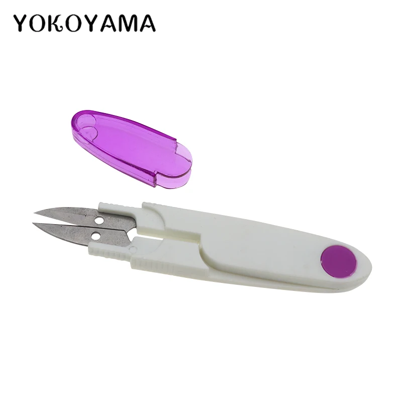 YOKOYAMA портативные ножницы для пряжи, безопасная крышка, пластиковая ручка, портные инструменты для вышивания, швейные резцы, ножницы для вышивания крестиком