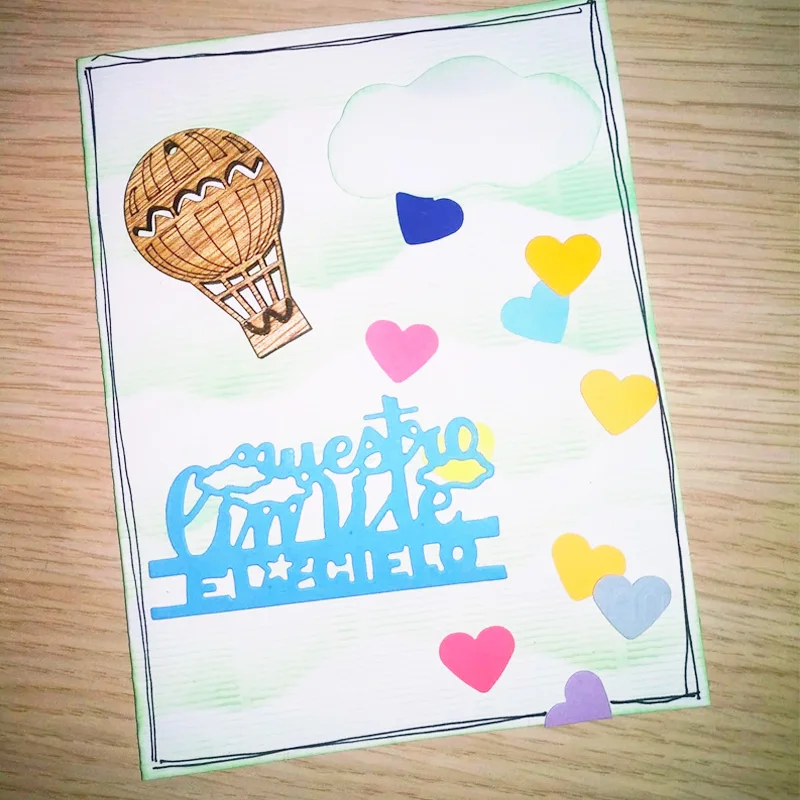

Dies with word our limit is infinite In Spanish Metal cutting dies 2019 New alphabet die cut for DIY scrapbooking paper card